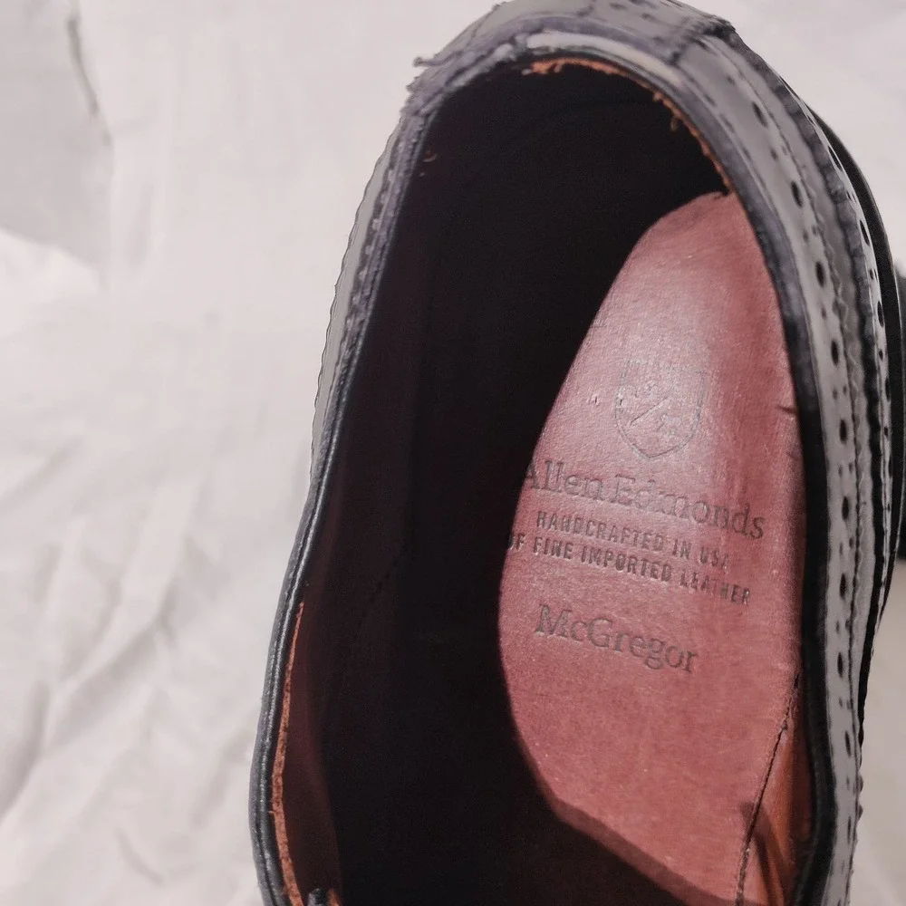 Allen Edmonds McGregor Black Leather Shoes Sz 9D